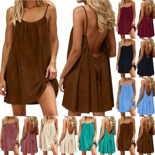  Mini Backless Cami Lounge Dresses Deal