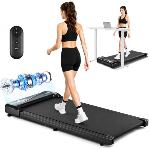 THERUN Walking Pad with 40" Longer Belt Under Desk Treadmill