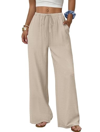 Sampeel Women's Wide Leg Flowy Palazzo Pants Deal