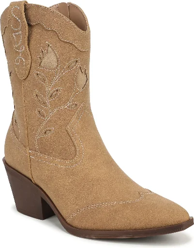 Sam & Libby Women's Flash Block Heel Western Ankle Boot Deal