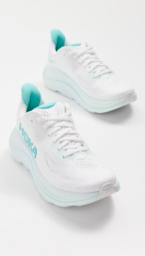 HOKA Women's Clifton 10 Shoes (White/Cielo Blue)