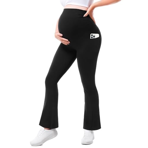 Walifrey Maternity Flared Leggings w/ Pockets Deal