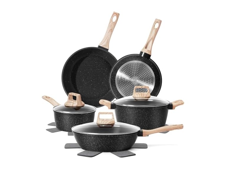 12 Pcs Nonstick Pots and Pans Set Deal
