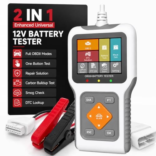 UJS 2-in-1 OBD2 Scanner and 12V Battery Tester