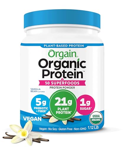 Orgain Organic Vegan Protein + 50 Superfoods Powder 1.12-Pound Vanilla Bean Deal