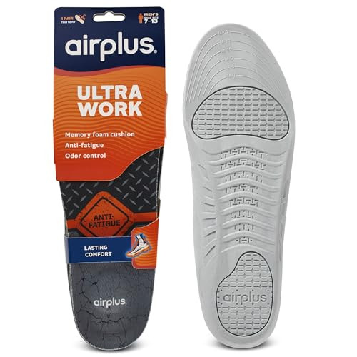 Airplus Ultra Work Memory Plus Men's Shoe Insoles (Size 7-13)