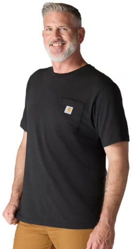 Carhartt K87 Men's Heavyweight Loose Fit Pocket Tee Shirt Horizon Blue