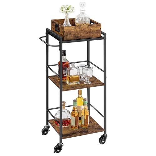 VASAGLE Bar Cart with Wheels Deal