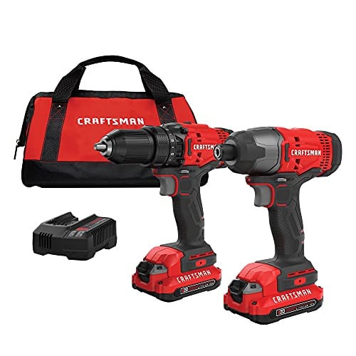 CRAFTSMAN V20 MAX Cordless Drill Driver and Impact Driver Set with 2 Batteries Deal
