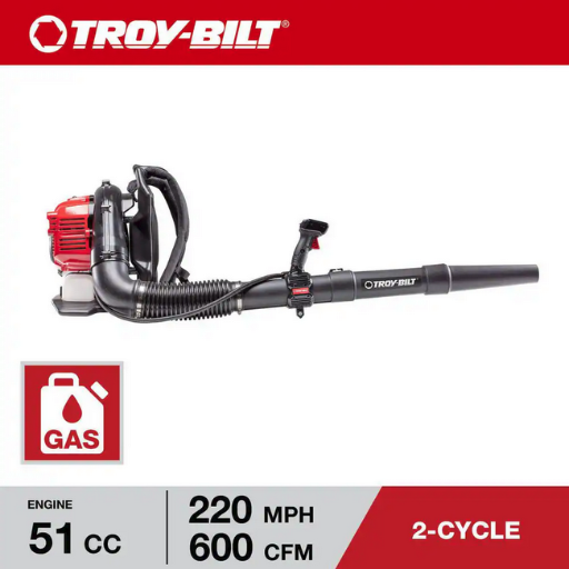 Troy-Bilt 220 MPH 600 CFM 51 cc Full Crank 2-Cycle Gas Backpack Leaf Blower Deal