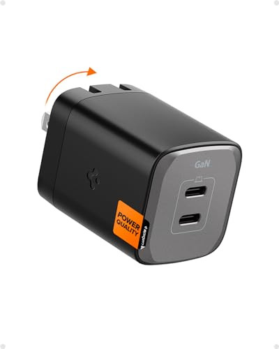 Spigen GaN III 65W 2-Ports Compact Foldable Dual USB-C Wall Charger