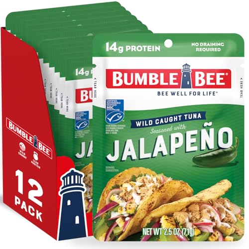 Bumble Bee Jalapeno Seasoned Tuna Pouch, 2.5 oz (Pack of 12) Deal