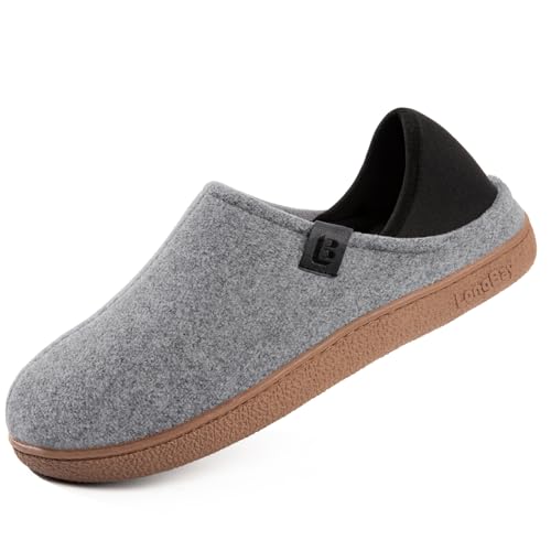 LongBay Men's Memory Foam Indoor/Outdoor Slippers w/ Removable Insole & Convertible Heel Deal