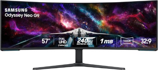 57" Samsung Odyssey Neo G9 Dual 4K Quantum Mini-LED 240Hz Curved VA Gaming Monitor