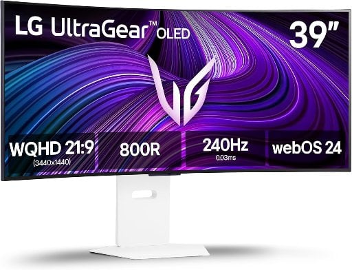 LG 39GX90SA-W 39-inch WQHD OLED Curved Gaming Monitor 240Hz Deal