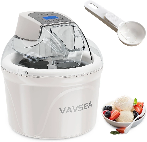 VAVSEA 1.5 Qt Ice Cream Maker with LCD Digital Display & Timer
