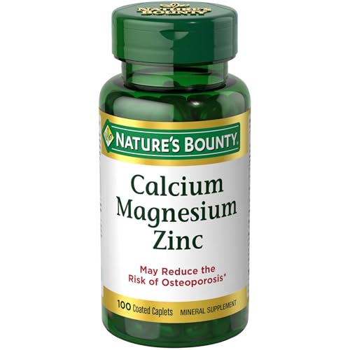 Nature's Bounty Calcium Magnesium & Zinc Caplets 100 Count Deal
