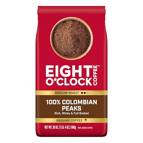 Eight O'Clock Coffee 100% Colombian Peaks Ground Coffee 20 Ounce