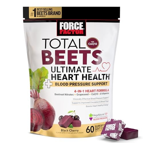 Force Factor Total Beets Ultimate Heart Health Chews Black Cherry 60 Soft Chews Deal
