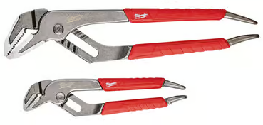 Milwaukee Groove Joint 2 pc Forged Alloy Steel Straight Jaw Pliers Set 6 and 10 in. L