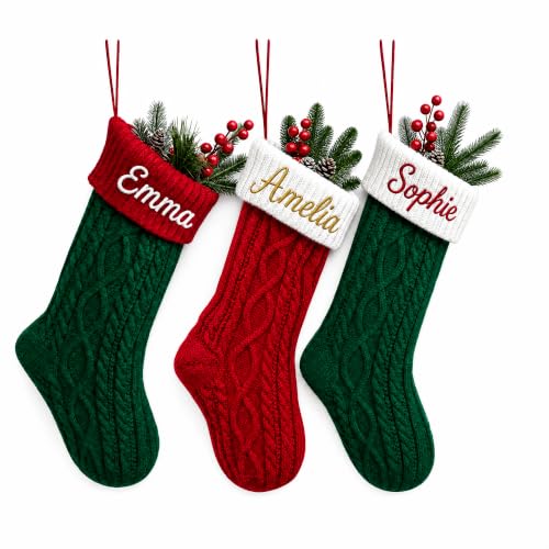 Personalized Knit Christmas Stocking