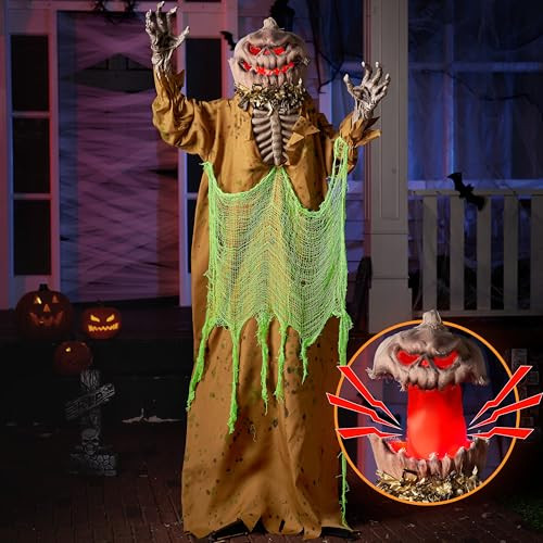 67" Halloween Animated Pumpkin Pop Up Head
