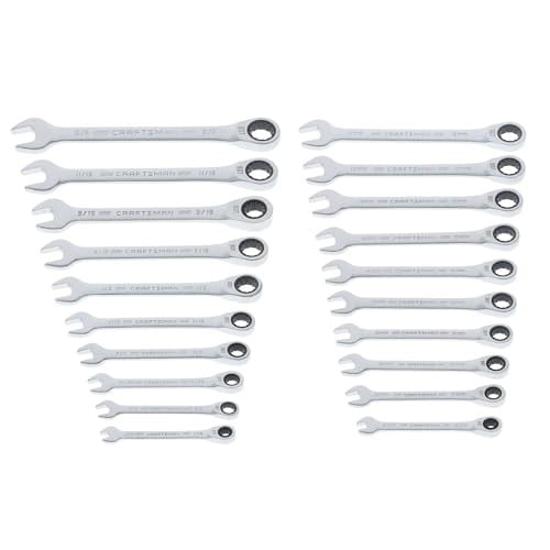 CRAFTSMAN Ratchet Wrenches Set, 20 Pc Metric and SAE