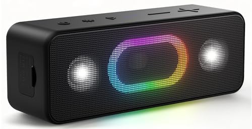 OHAYO 24W Bluetooth Speaker w/ Ambient Light, IPX6 Waterproof & 24-Hour Playtime (Black) Deal