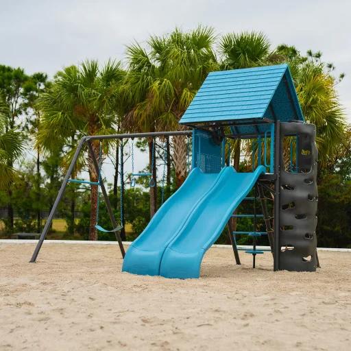 Lifetime Lookout Double Slide Swing Set