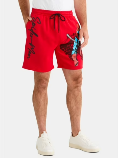 Spider-Man Men's and Big Men's Graphic Jogger Shorts XS-L