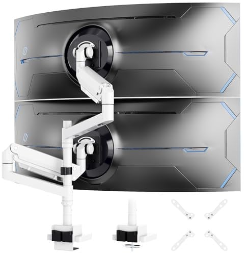 (Prime Deal) Putilsen Mount Heavy-Duty Vertical Aluminum Dual Monitor Mount for 24-57" Monitors Deal