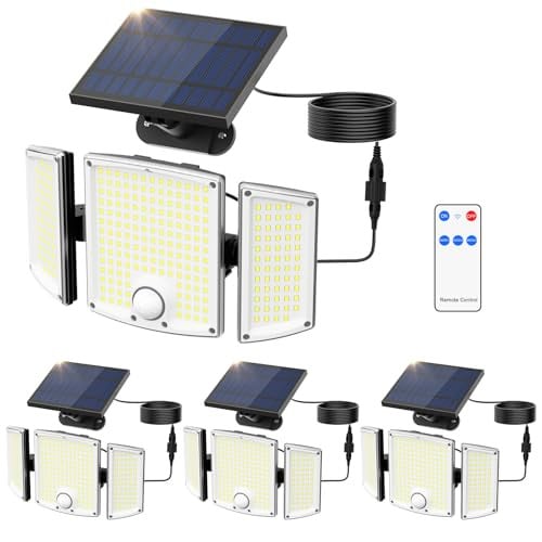 Onforu Solar Lights Outdoor, 3500LM 278 LEDs Split Motion Sensor Flood Lights with 16.4 ft Cable Deal