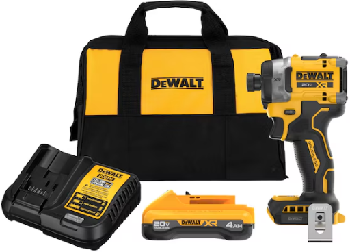 DEWALT DCF860QQ1 20V MAX 1/4-inch Impact Driver Kit w/4.0 Ah Powerpack Battery & Charger Brushless Cordless Deal