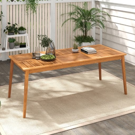 Costway 8-Person 80" Acacia Wood Dining Table Deal