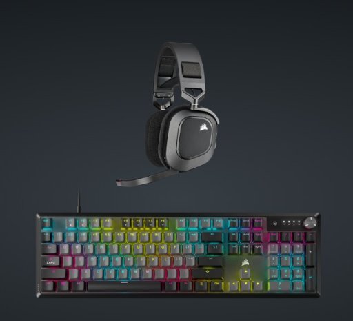 Corsair K70 Core Keyboard and HS80 Wireless Headset Gaming Bundle