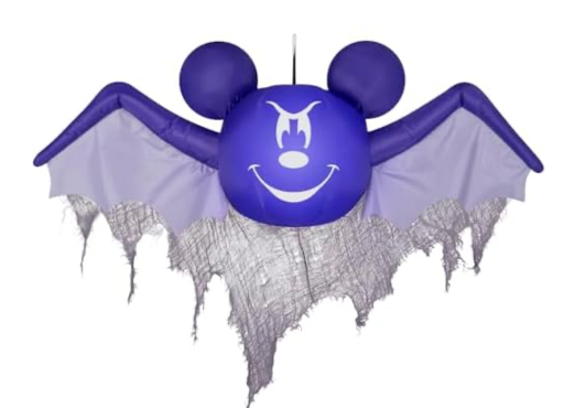 4.5' Gemmy Airblown Inflatable Disney Hanging Mickey Mouse as Bat