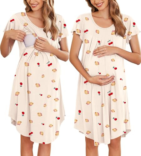 Ekouaer Nursing Labor and Delivery Gown