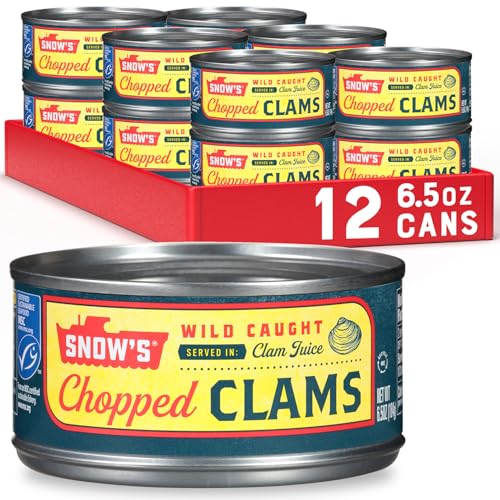 Snow's Wild Caught Chopped Clams Canned 12-Pack 6.5 oz Deal