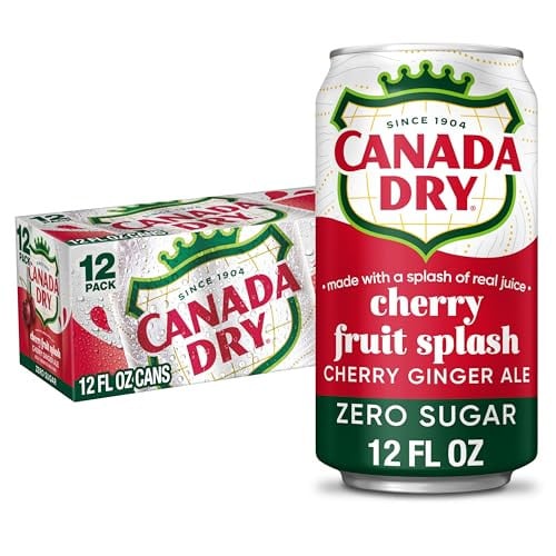 Canada Dry Zero Sugar Fruit Splash Cherry Ginger Ale Soda 12-Pack Deal