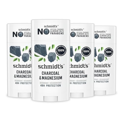 Schmidt's Aluminum-Free Deodorant 4-Count 2.65-Oz (Charcoal & Magnesium)
