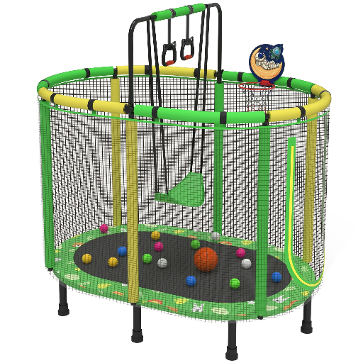 SHINPT 60" Trampoline for Kids with Basketball Hoop
