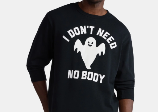 Crewneck Fleece Sweatshirt Glow in the Dark