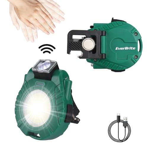 EverBrite COB Mini Rechargeable Magnetic Keychain Light with Sensor Mode & 6-Modes (Green) Deal