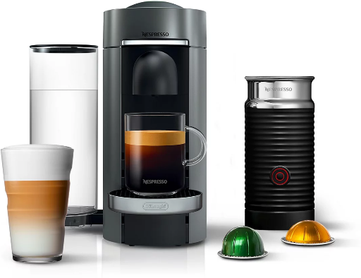 Nespresso Vertuo Plus Deluxe Coffee & Espresso Machine w/ Aeroccino Frother