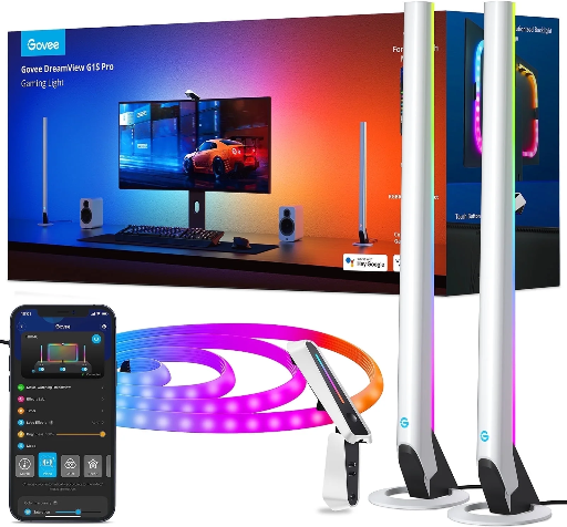 Govee DreamView G1S Pro RGBIC Smart Gaming Light Kit w/ LED Strip & 2 Light Bars