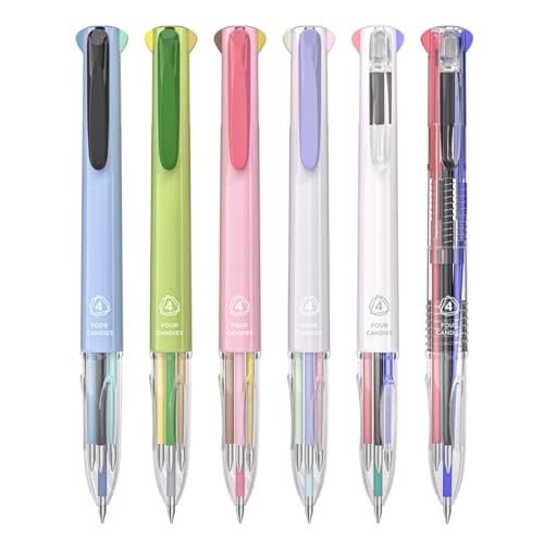 Four Candies 6-Count 4-in-1 Multicolor 0.5mm Gel Pens (18 Colors) Deal