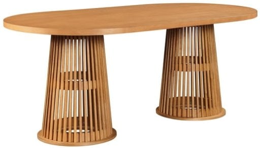 Beautiful by Drew Oval Dining Table, Warm Honey