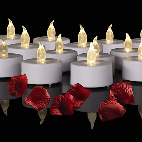 Hanzim Battery Operated LED Tea Lights 24-Pack