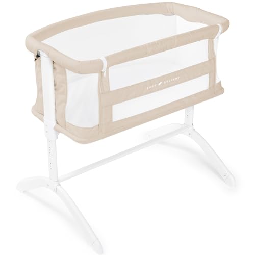 Baby Delight Beside Me Serenity Bassinet, 7-Position Adjustable, GOTS Organic Cotton, Organic Oat Deal