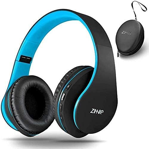 ZIHNIC Bluetooth Headphones Over-Ear Foldable Wireless and Wired Stereo Headset